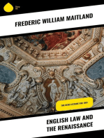 English Law and the Renaissance: The Rede Lecture for 1901