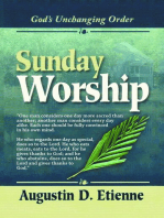 SUNDAY WORSHIP: God's Unchanging Order