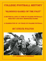 College Football "Glorious Games of the Past"