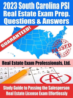 2023 South Carolina PSI Real Estate Exam Prep Questions & Answers