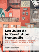 Les Juifs de la Révolution tranquille: Regards d’une minorité religieuse sur le Québec de 1945 à 1976