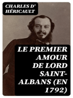 Le premier amour de Lord Saint-Albans (en 1792)