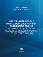 Limites à liberdade das manifestações dos membros do Ministério Público nas redes sociais à luz das decisões do Conselho Nacional do Ministério Público