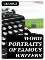 Word Portraits of Famous Writers