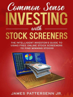 Common Sense Investing With Stock Screeners