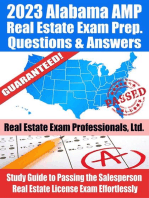 2023 Alabama AMP Real Estate Exam Prep Questions & Answers: Study Guide to Passing the Salesperson Real Estate License Exam Effortlessly