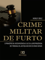 Crime Militar de Furto: o Princípio da Insignificância à luz da jurisprudência do Tribunal de Justiça Militar de Minas Gerais
