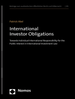 International Investor Obligations: Towards Individual International Responsibility for the Public Interest in International Investment Law