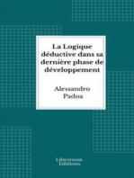 La Logique déductive dans sa dernière phase de développement