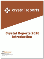 Crystal Reports Introduction: Versions 2008-2016