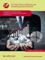 Plan e informes de marketing internacional. COMM0110