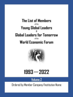 The List of Members of the Young Global Leaders & Global Leaders for Tomorrow of the World Economic Forum