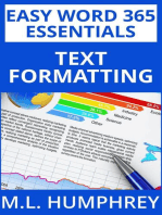 Word 365 Text Formatting: Easy Word 365 Essentials, #1