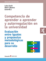Competencia de aprender a aprender y autorregulación en la universidad: Evaluación entre iguales y propuestas metodológicas para su desarrollo