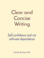 Clear and Concise Writing: Self-confidence and not software-dependence