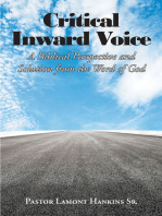 Critical Inward Voice: A Biblical Perspective and Solution from the Word of God