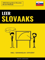 Leer Slovaaks - Snel / Gemakkelijk / Efficiënt: 2000 Belangrijkste Woorden