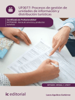 Procesos de gestión de unidades de información y distribución turísticas . HOTG0208