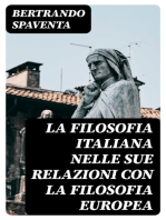 La filosofia italiana nelle sue relazioni con la filosofia europea