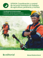 Coordinación y control de recursos humanos en trabajos de agricultura, jardinería y montes. AGAJ0308