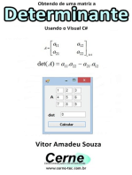 Obtendo De Uma Matriz A Determinante Usando O Visual C#