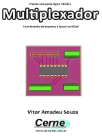 Projeto Com Porta Lógica 74ls151 Multiplexador Com Desenho De Esquema E Layout No Kicad