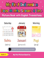 My First Indonesian Days, Months, Seasons & Time Picture Book with English Translations