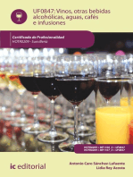 Vinos, otras bebidas alcohólicas, aguas, cafés e infusiones. HOTR0209