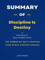 Summary of Discipline Is Destiny by Ryan Holiday