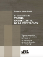 Lo esencial de la teoría significativa de la imputación: Una concepción sobre la estructura del dolo e imprudencia desde la filosofía del lenguaje