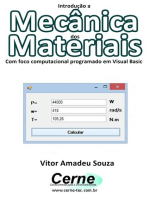 Introdução A Mecânica Dos Materiais Com Foco Computacional Programado Em Visual Basic