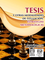 Tesis y otras modalidad de titulación: Estrategias metodológicas