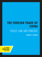 The Foreign Trade of China: Policy, Law, and Practice