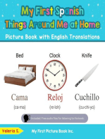 My First Spanish Things Around Me at Home Picture Book with English Translations