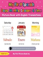 My First Spanish Days, Months, Seasons & Time Picture Book with English Translations