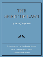 The Spirit of Laws: A Compendium of the First English Edition