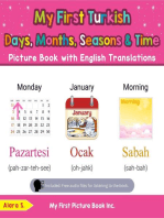 My First Turkish Days, Months, Seasons & Time Picture Book with English Translations: Teach & Learn Basic Turkish words for Children, #16