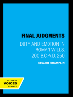Final Judgments: Duty and Emotion in Roman Wills, 200 B.C.-A.D. 250