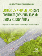 Critérios ambientais para contratações públicas de obras rodoviárias: proposta de um modelo conceitual para Contratações Públicas Sustentáveis