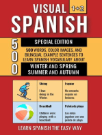Visual Spanish 1+2 Special Edition - 500 Words, Color Images, and Bilingual Example Sentences to Learn Spanish Vocabulary about Winter, Spring, Summer and Autumn: Visual Spanish, #3