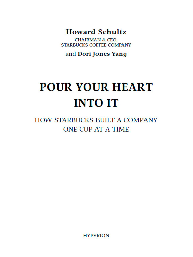 Как чашка за чашкой строилась Starbucks, автор: Говард Шульц, Дори Дж ...