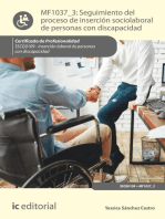 Seguimiento del proceso de inserción sociolaboral de personas con discapacidad. SSCG0109