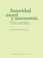 Autoridad moral y autonomía: Una relectura del pensamiento sociológico de Émile Durkheim