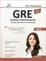 GRE Reading Comprehension: Detailed Solutions to 325 Questions: Test Prep Series