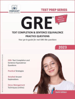 GRE Text Completion and Sentence Equivalence Practice Questions: Test Prep Series