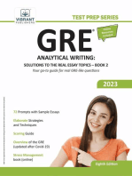 GRE Analytical Writing: Solutions to the Real Essay Topics - Book 2: Test Prep Series