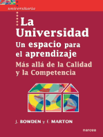 La Universidad. Un espacio para el aprendizaje: Más allá de la Calidad y la Competencia