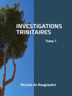 Investigations trinitaires: Tome 1