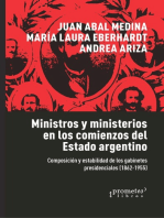 Ministros y ministerios en los comienzos del Estado argentino: Composición y estabilidad de los gabinetes presidenciales (1862-1955)