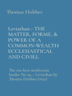 Leviathan - THE MATTER, FORME, & POWER OF A COMMON-WEALTH ECCLESIASTICAL AND CIVILL: The 100 best nonfiction books: No 94 - Leviathan by Thomas Hobbes (1651)